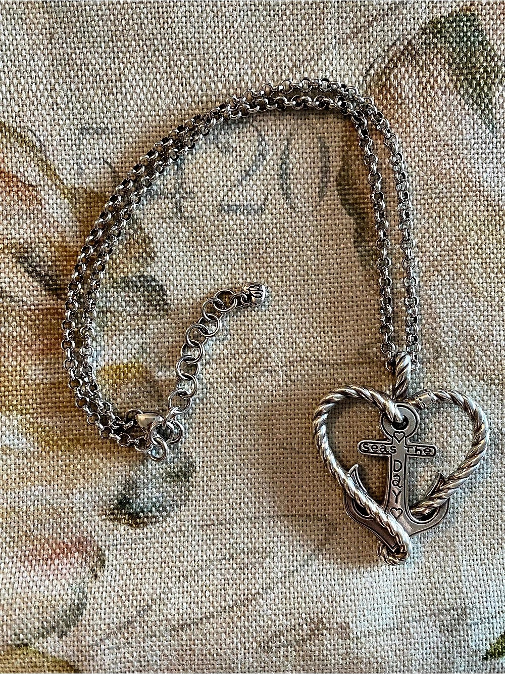 Brighton Anchor Heart Necklace Silver
